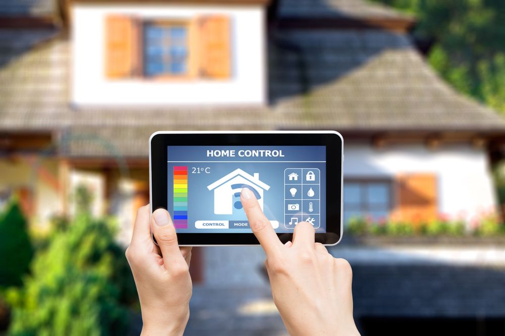 Bedienung des intelligenten Hauses mit dem Tablet