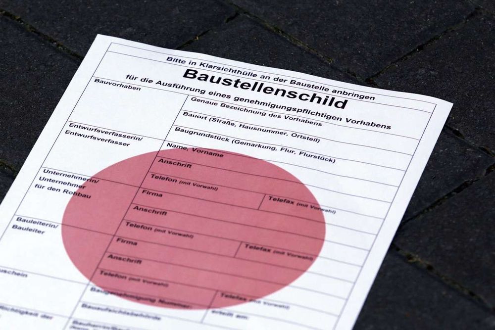 Unterlagen für die Baufreigabe mit dem roten Punkt