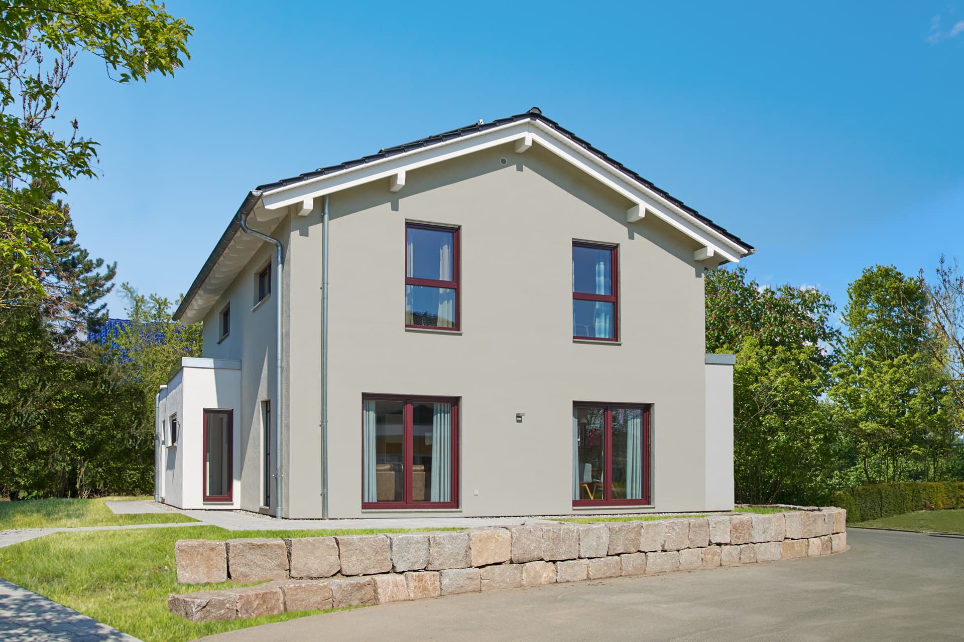 Musterhaus Mannheim auf Baugrundstück im Musterhauspark Mannheim 