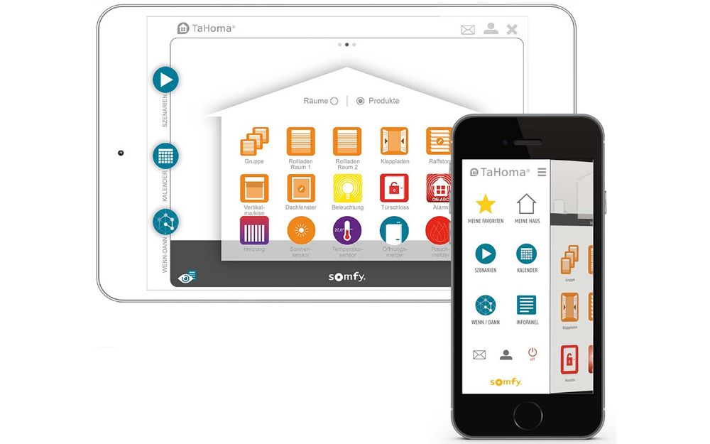 Steuerung des Smart Homes mit dem Smart Phone oder Tablet