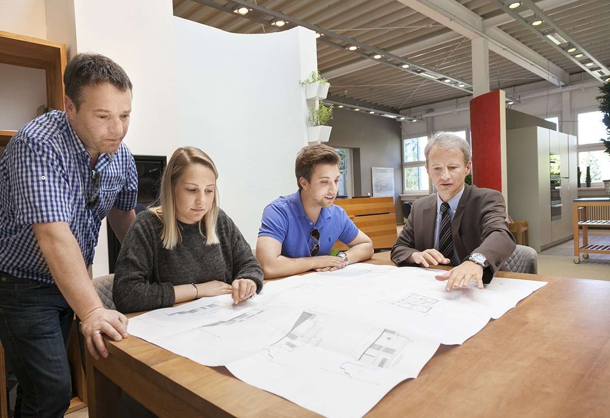 Beratung mit einem Architekten